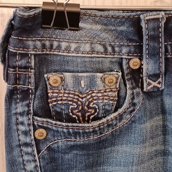 Rock Revival Alivia Jeans, Size 26, Low-Rise, Skinny, Distressed, Bedazzled - Picture 14 of 14